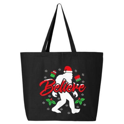 Bigfoot Christmas Shirt Believe Funny Sasquatch  Kid 25L Jumbo Tote