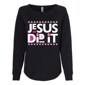 Breast Cancer Survivor Melanin Jesus Did It Warrior Meaningful Gift Womens California Wash Sweatshirt