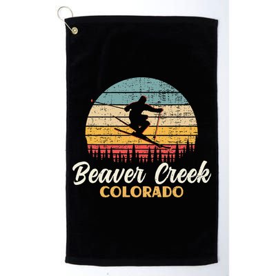Beaver Creek Skiing Colorado Vintage Mountain Ski Vacation Golf Towel