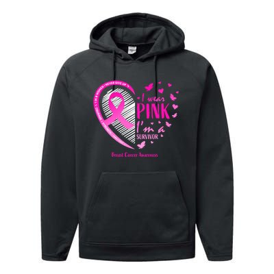 Breast Cancer Survivor Gifts Awareness Performance Fleece Hoodie