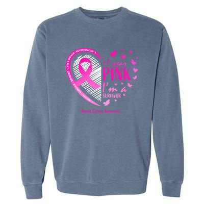 Breast Cancer Survivor Gifts Awareness Garment-Dyed Sweatshirt