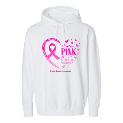 Breast Cancer Survivor Gifts Awareness Garment-Dyed Fleece Hoodie