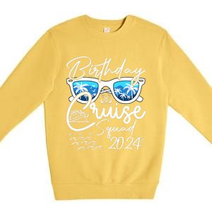 Birthday Cruise Squad Funny Birthday Party Cruise Squad 2024 Premium Crewneck Sweatshirt