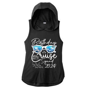 Birthday Cruise Squad Funny Birthday Party Cruise Squad 2024 Ladies PosiCharge Tri-Blend Wicking Draft Hoodie Tank