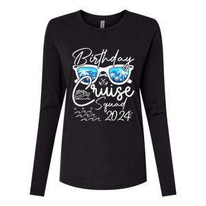 Birthday Cruise Squad Funny Birthday Party Cruise Squad 2024 Womens Cotton Relaxed Long Sleeve T-Shirt