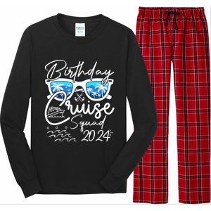 Birthday Cruise Squad Funny Birthday Party Cruise Squad 2024 Long Sleeve Pajama Set