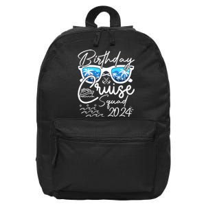 Birthday Cruise Squad Funny Birthday Party Cruise Squad 2024 16 in Basic Backpack