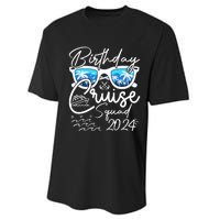 Birthday Cruise Squad Funny Birthday Party Cruise Squad 2024 Performance Sprint T-Shirt