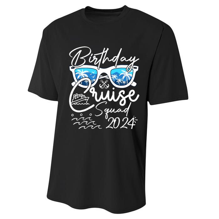 Birthday Cruise Squad Funny Birthday Party Cruise Squad 2024 Performance Sprint T-Shirt