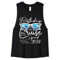 Birthday Cruise Squad Funny Birthday Party Cruise Squad 2024 Women's Racerback Cropped Tank