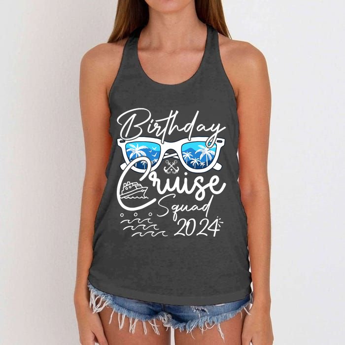 Birthday Cruise Squad Funny Birthday Party Cruise Squad 2024 Women's Knotted Racerback Tank