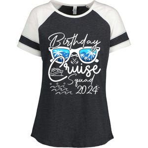 Birthday Cruise Squad Funny Birthday Party Cruise Squad 2024 Enza Ladies Jersey Colorblock Tee