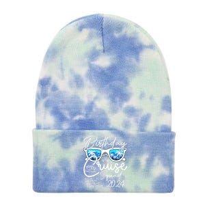 Birthday Cruise Squad Funny Birthday Party Cruise Squad 2024 Tie Dye 12in Knit Beanie