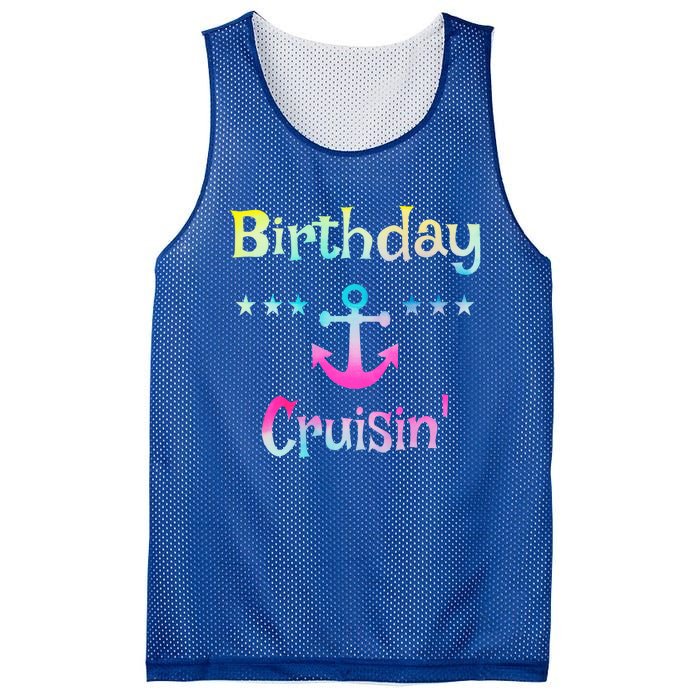 Birthday Cruise Squad Birthday Cruising Gift Mesh Reversible Basketball Jersey Tank