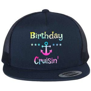 Birthday Cruise Squad Birthday Cruising Gift Flat Bill Trucker Hat