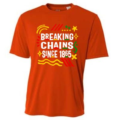 Breaking Chains Since 1865 African American Melanin Junetee Gift Cooling Performance Crew T-Shirt