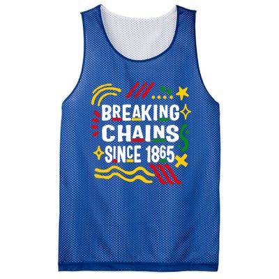 Breaking Chains Since 1865 African American Melanin Junetee Gift Mesh Reversible Basketball Jersey Tank