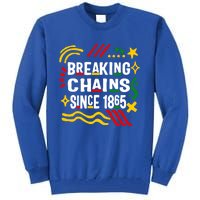 Breaking Chains Since 1865 African American Melanin Junetee Gift Tall Sweatshirt