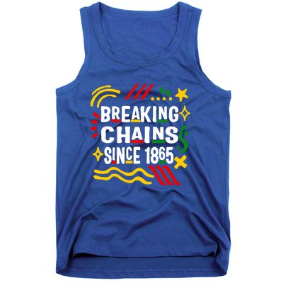 Breaking Chains Since 1865 African American Melanin Junetee Gift Tank Top