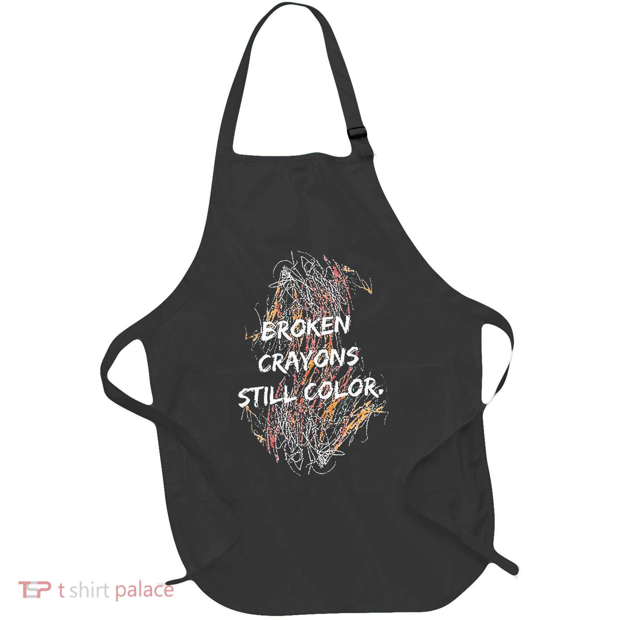 Broken Crayons Still Color Full-Length Apron With Pockets