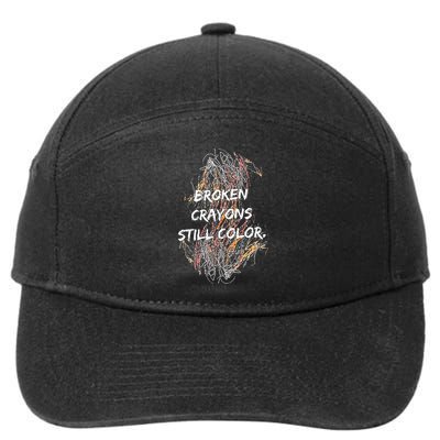 Broken Crayons Still Color 7-Panel Snapback Hat