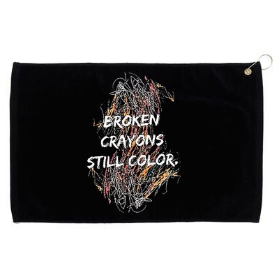 Broken Crayons Still Color Grommeted Golf Towel