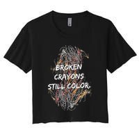 Broken Crayons Still Color Crop Top