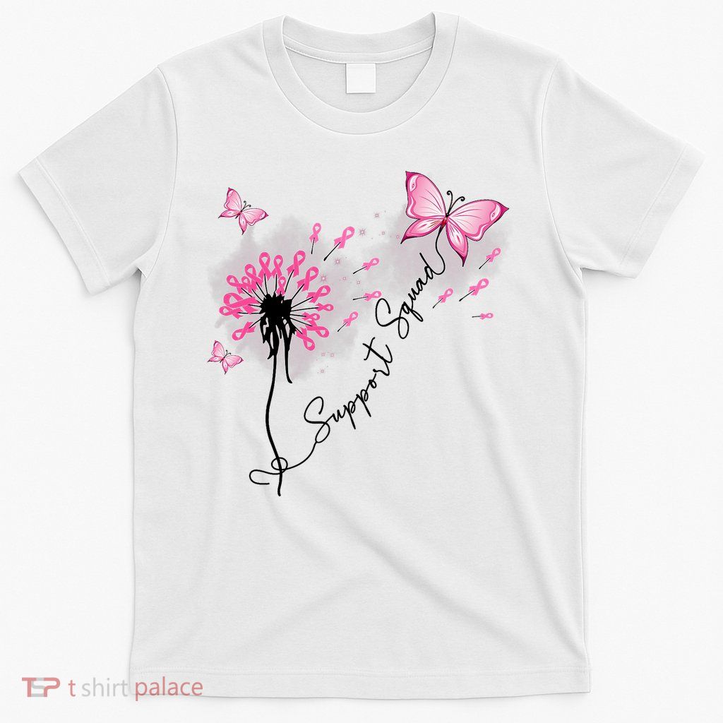 Breast Cancer Support Squad Pink Ribbon Warrior T-Shirt