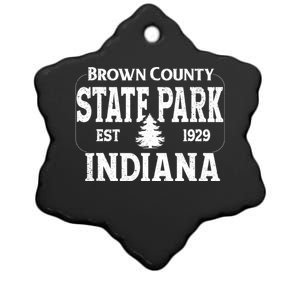 Brown County State Park Indiana Ceramic Star Ornament