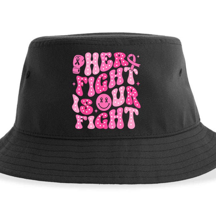 Breast Cancer Support Her Fight Is Our Fight Gift Sustainable Bucket Hat