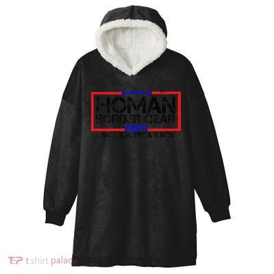 Border Czar Tom Homan Trump 47th President Elect Hooded Wearable Blanket