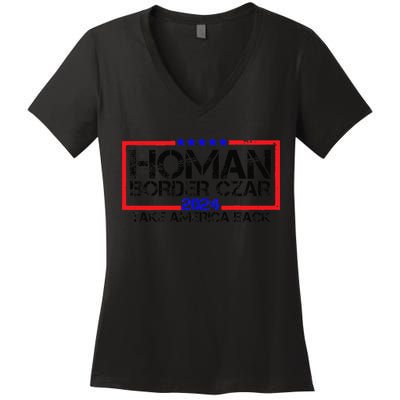 Border Czar Tom Homan Trump 47th President Elect Women's V-Neck T-Shirt