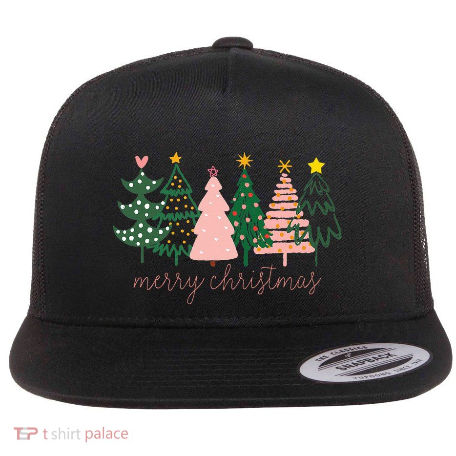 Boho Christmas Tree Flatbill Hat