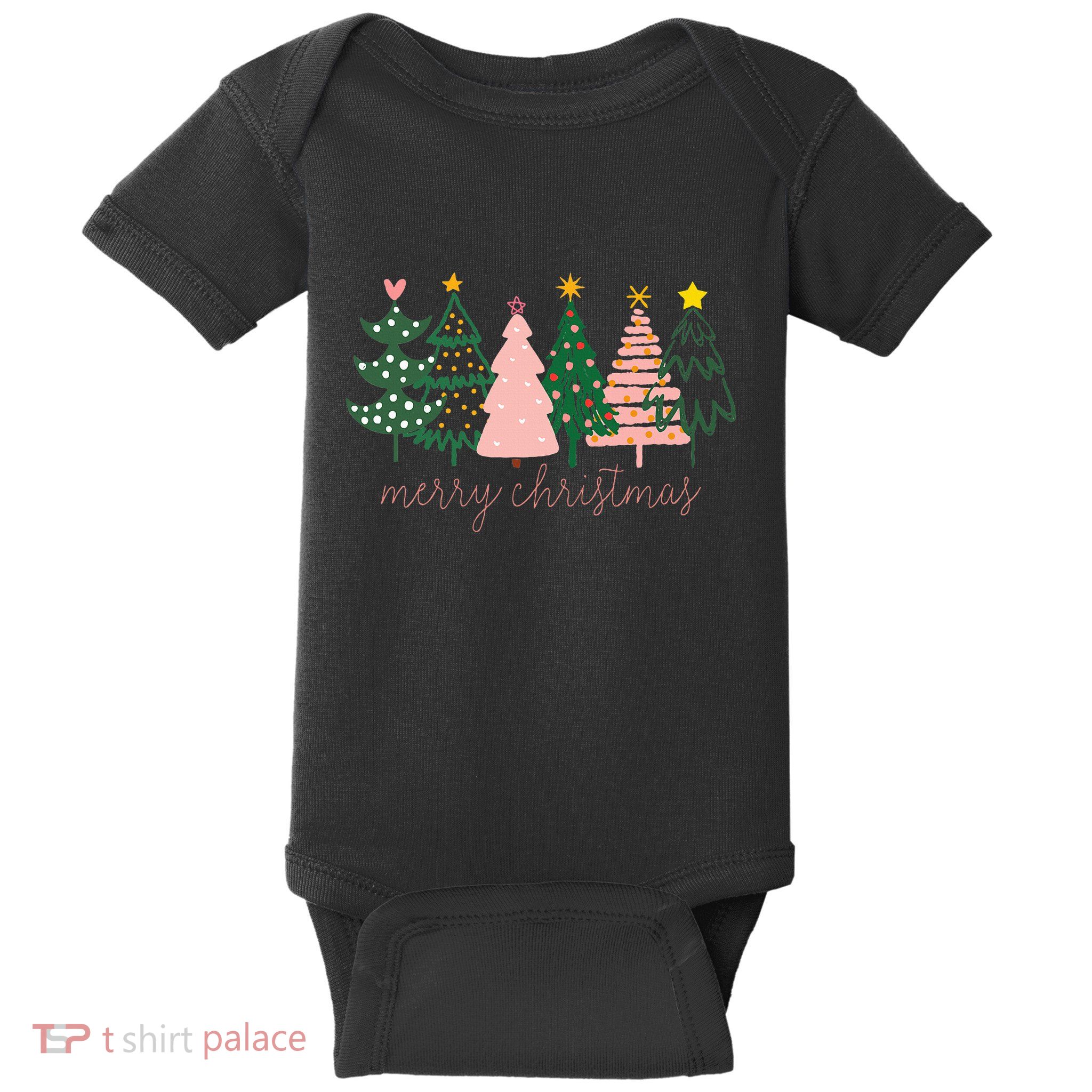 Boho Christmas Tree Baby Bodysuit