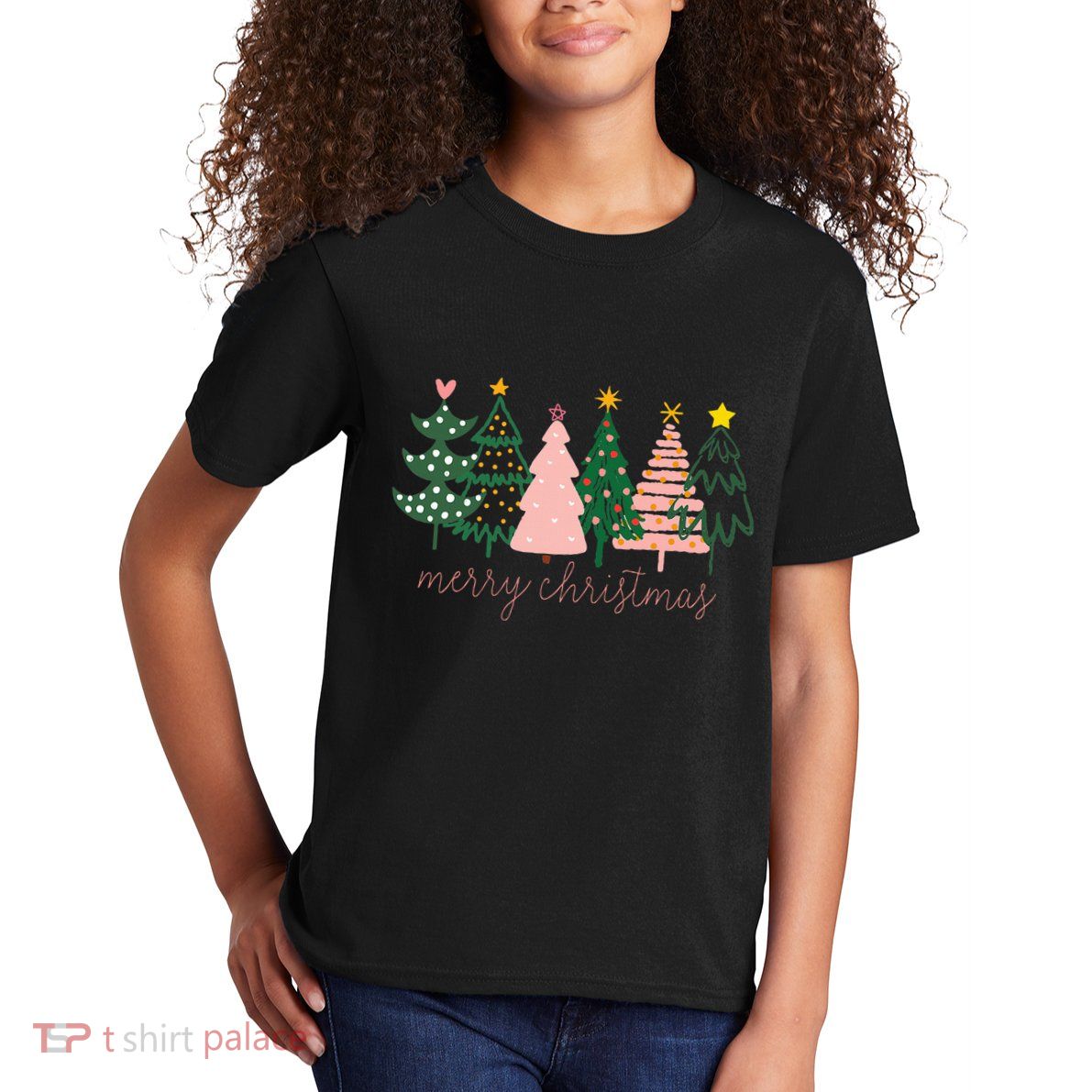 Boho Christmas Tree Kids T-Shirt