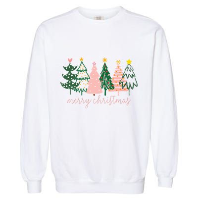 Boho Christmas Tree Garment-Dyed Sweatshirt