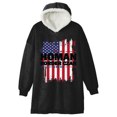 Border Czar Tom Homan Trump President Elect Maga Support Hooded Wearable Blanket
