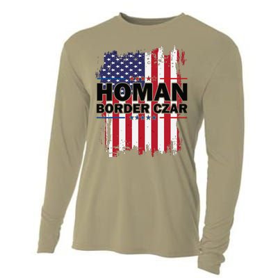 Border Czar Tom Homan Trump President Elect Maga Support Cooling Performance Long Sleeve Crew