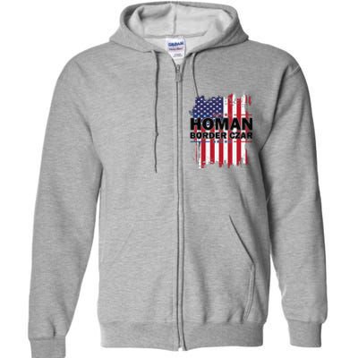 Border Czar Tom Homan Trump President Elect Maga Support Full Zip Hoodie