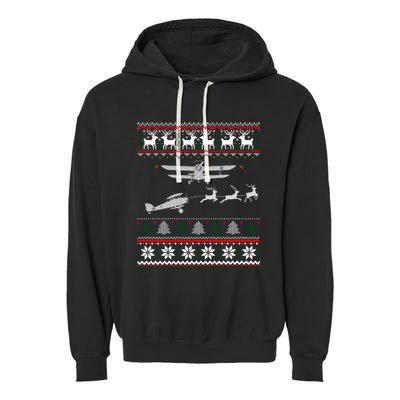 Best Christmas Thanksgiving Gift Pilots Aviation Ugly Garment-Dyed Fleece Hoodie