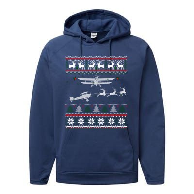 Best Christmas Thanksgiving Gift Pilots Aviation Ugly Performance Fleece Hoodie