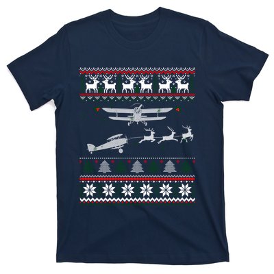 Best Christmas Thanksgiving Gift Pilots Aviation Ugly T-Shirt