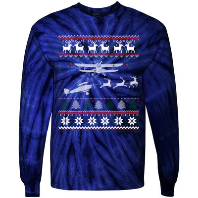 Best Christmas Thanksgiving Gift Pilots Aviation Ugly Tie-Dye Long Sleeve Shirt