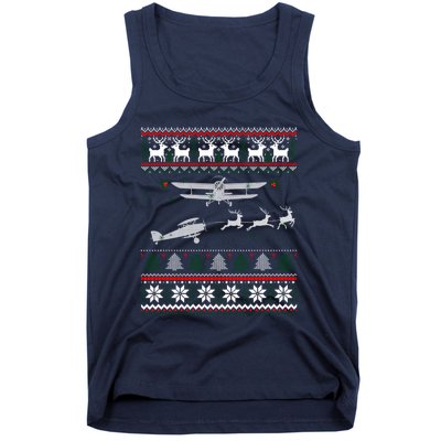 Best Christmas Thanksgiving Gift Pilots Aviation Ugly Tank Top