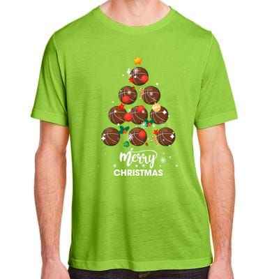 Basketball Christmas Tree Xmas Gift For Basketball Players Gift Adult ChromaSoft Performance T-Shirt