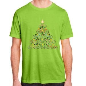 Bicycle Christmas Tree Funny Biker Bicyclist Xmas For Family Meaningful Gift Adult ChromaSoft Performance T-Shirt