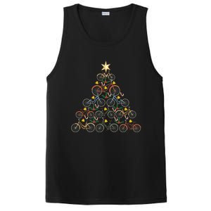 Bicycle Christmas Tree Funny Biker Bicyclist Xmas For Family Meaningful Gift PosiCharge Competitor Tank