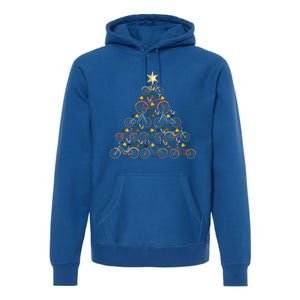 Bicycle Christmas Tree Funny Biker Bicyclist Xmas For Family Meaningful Gift Premium Hoodie