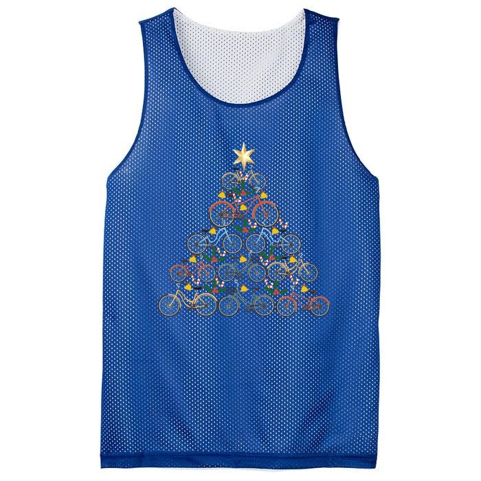 Bicycle Christmas Tree Funny Biker Bicyclist Xmas For Family Meaningful Gift Mesh Reversible Basketball Jersey Tank