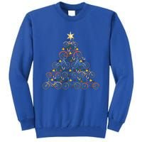 Bicycle Christmas Tree Funny Biker Bicyclist Xmas For Family Meaningful Gift Tall Sweatshirt